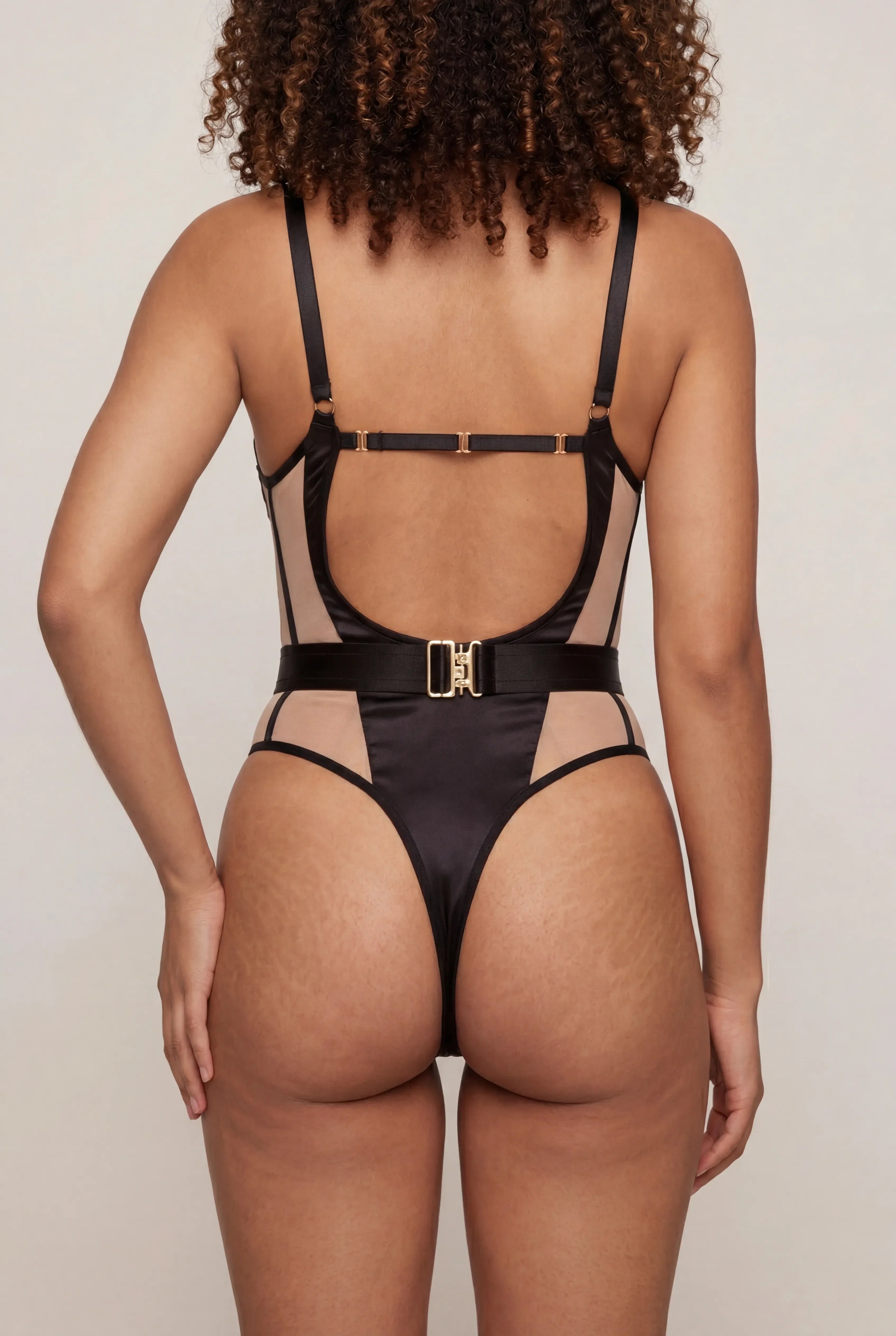 Body transparent effet corset – LUMINA Noir