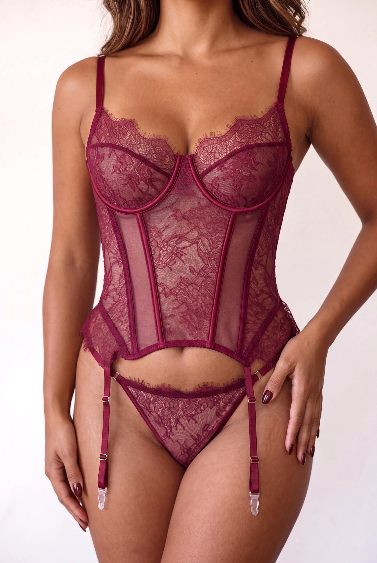 Ensemble lingerie deux pièces - BALEYNE Bordeaux - NAKED Underwear FR