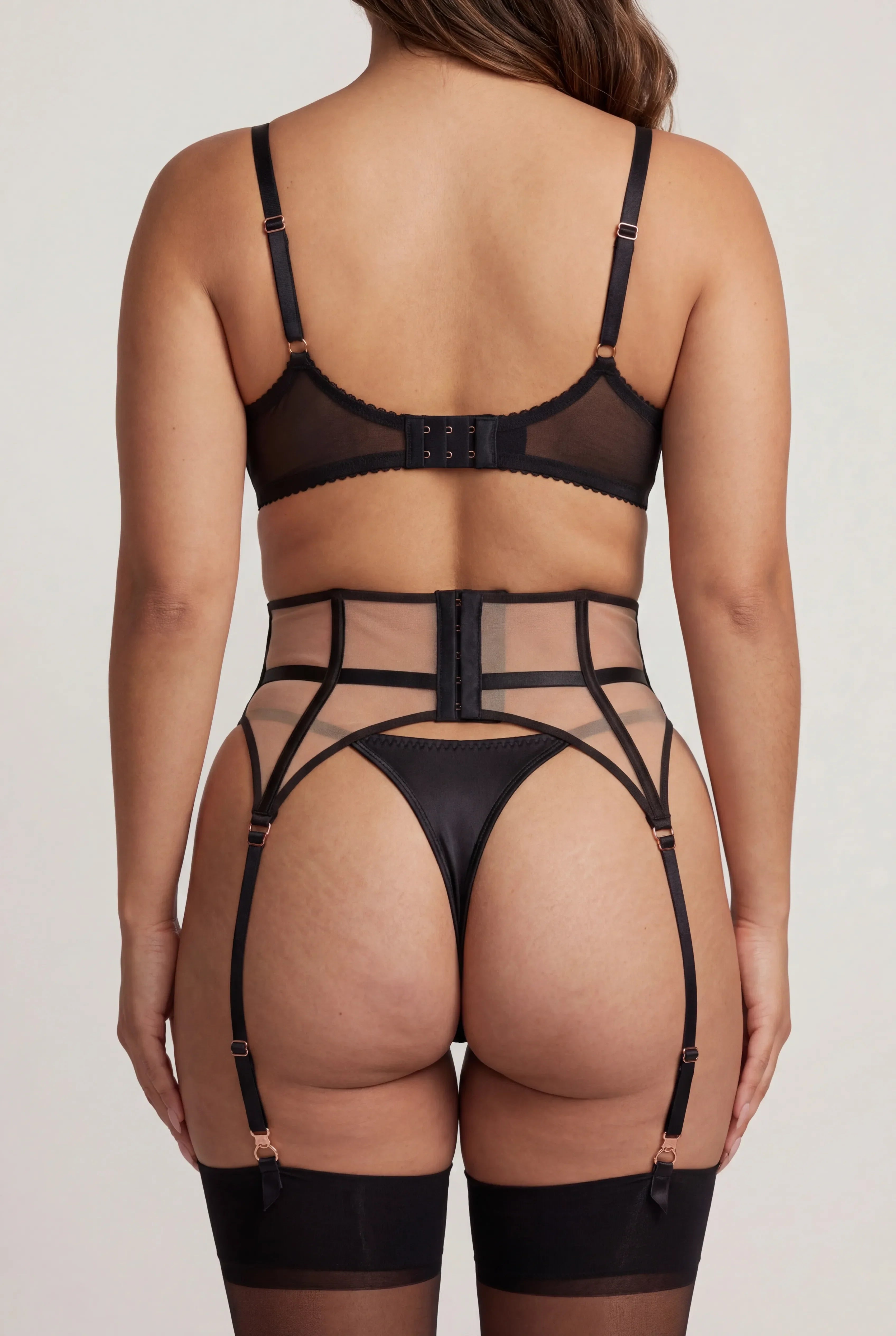 Ensemble Lingerie Pour Femme Cinq Pi Ces Ophelia Noir