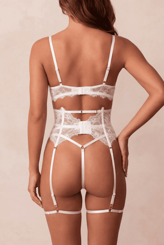 Ensemble lingerie pour femme cinq pièces - MOON Blanc